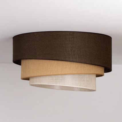 Brilagi - griestu lampa TRIO 3xE27/60W/230V Ø 60 cm brūna/bēša/balta