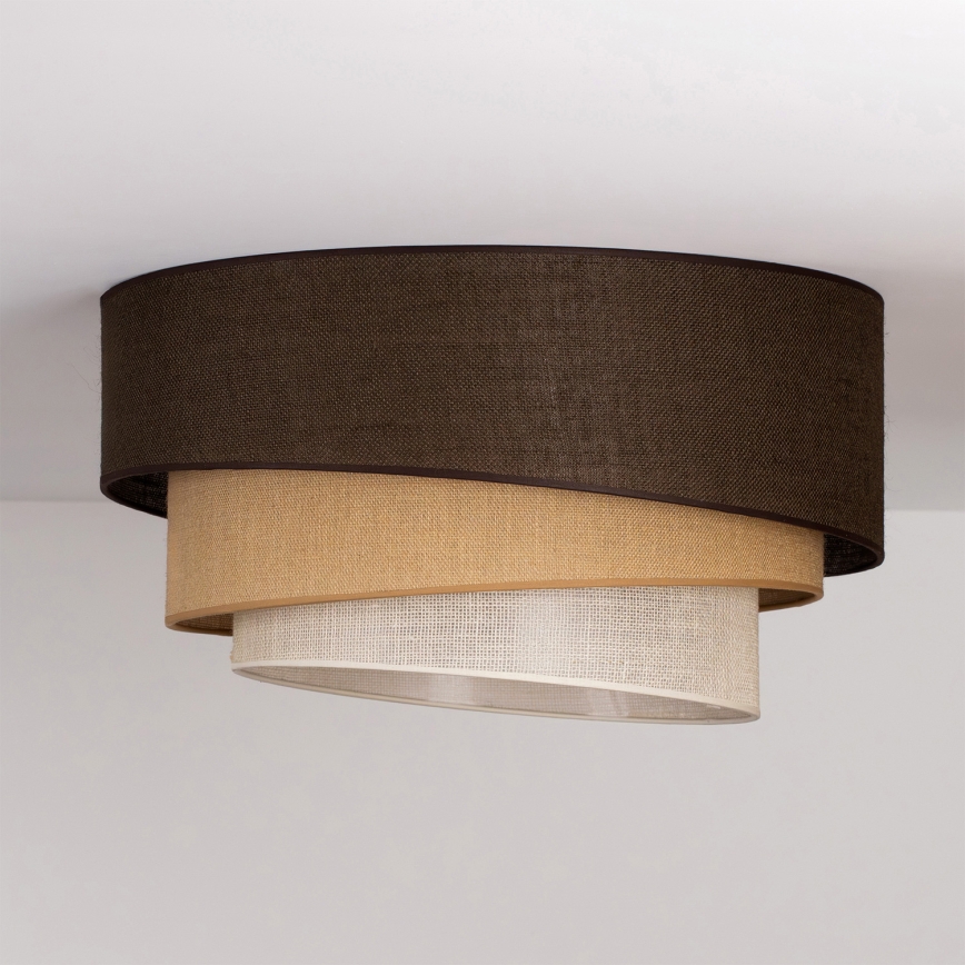 Brilagi - griestu lampa TRIO 3xE27/60W/230V Ø 60 cm brūna/bēša/balta