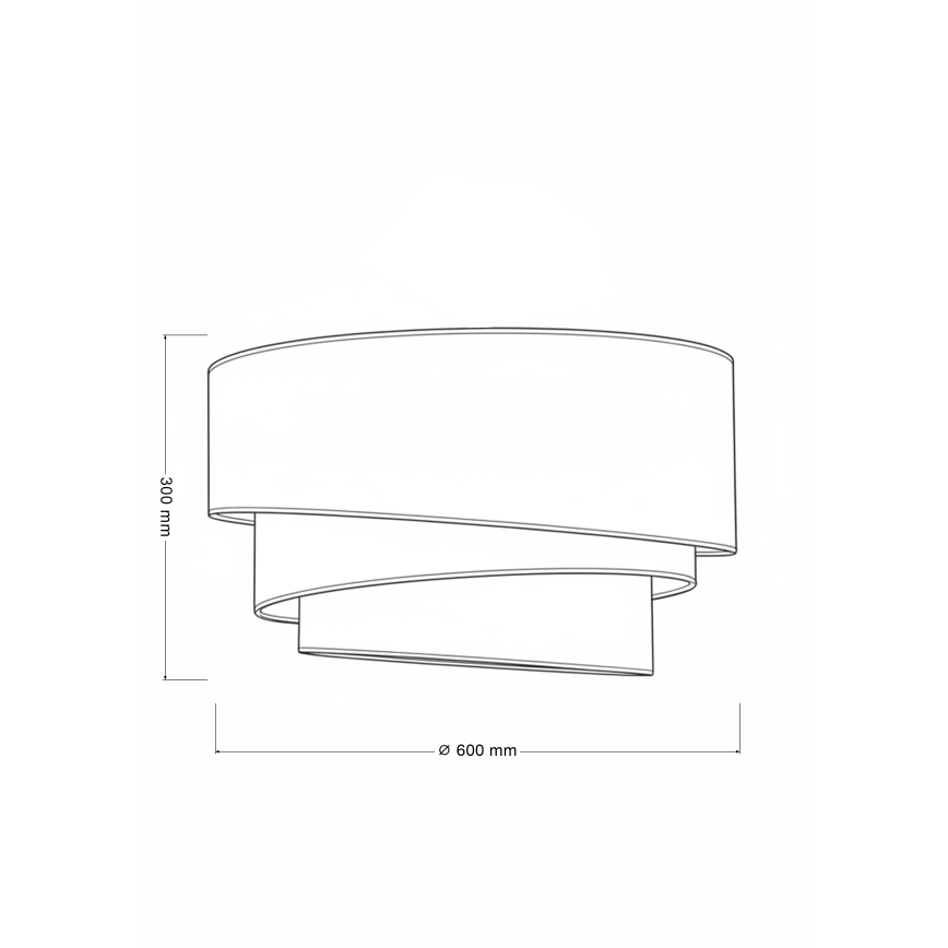 Brilagi - griestu lampa TRIO 3xE27/60W/230V Ø 60 cm brūna/bēša/balta