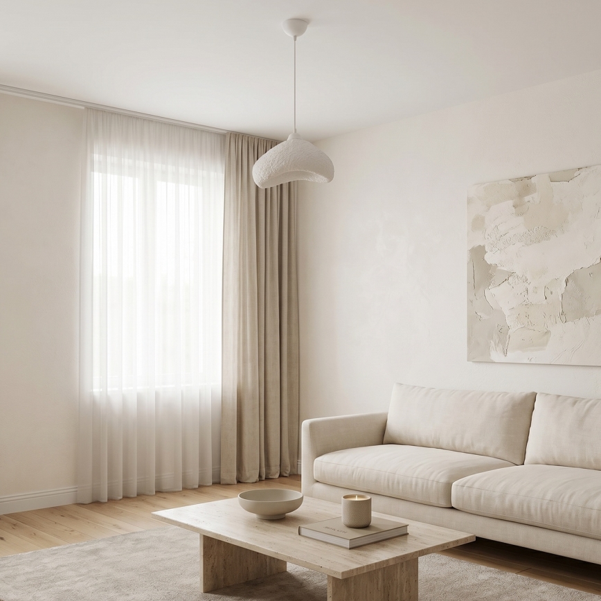 Brilagi - Griestu lampa uz kabeļa WABI SABI 1xE27/40W/230V Ø 30 cm balta