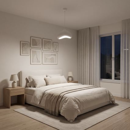 Brilagi - Griestu lampa uz kabeļa WABI SABI 1xE27/40W/230V Ø 30 cm balta