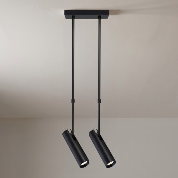 Brilagi - griestu lampa uz kāta SELE 2xGU10/30W/230V melna