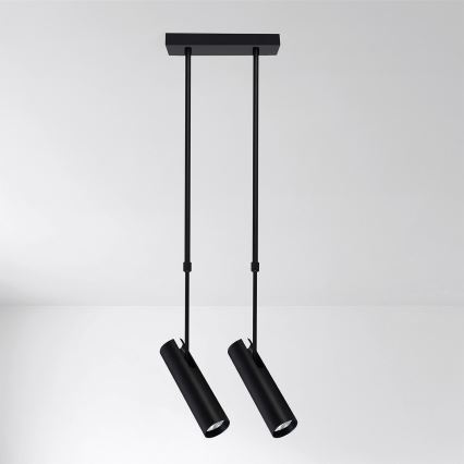 Brilagi - griestu lampa uz kāta SELE 2xGU10/30W/230V melna