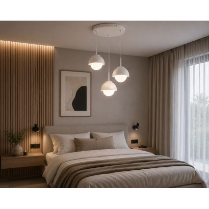 BRILAGI - Griestu lampa uz troses COSMO 3xE27/60W/230V balta/zelta