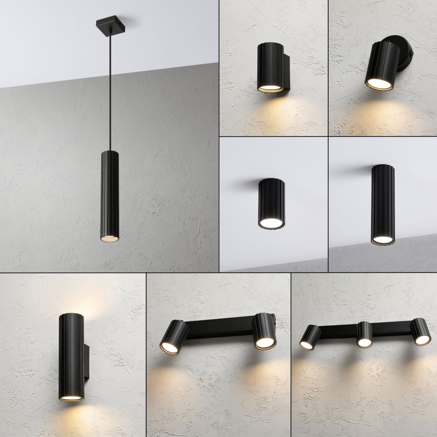 Brilagi - Griestu lampa uz troses CRISPINA 1xGU10/10W/230V melna