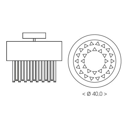 Brilagi - Griestu lampa VERVE 4xE14/40W/230V Ø 40 cm melna