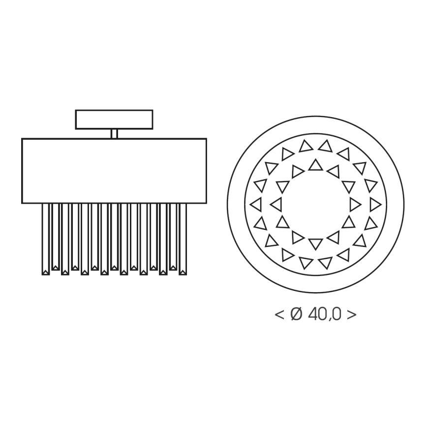 Brilagi - Griestu lampa VERVE 4xE14/40W/230V Ø 40 cm melna