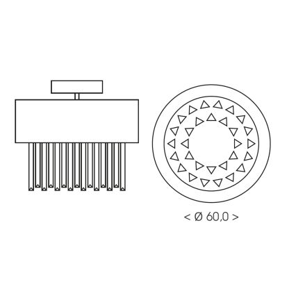 Brilagi - Griestu lampa VERVE 6xE14/40W/230V Ø 60 cm zelta krāsā