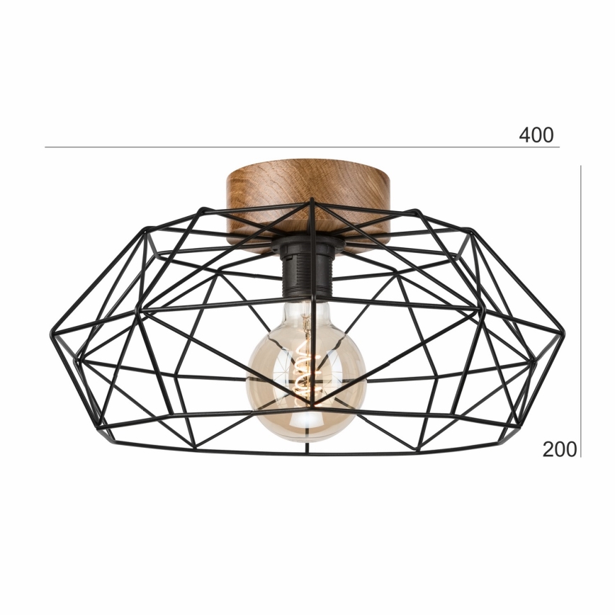 Brilagi - Griestu lampa WOODY BASKET 1xE27/60W/230V ozola valrieksts