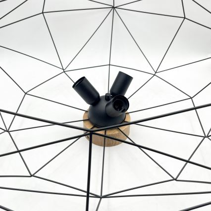 Brilagi - Griestu lampa WOODY BASKET 3xE27/60W/230V Ø 80 cm ozols