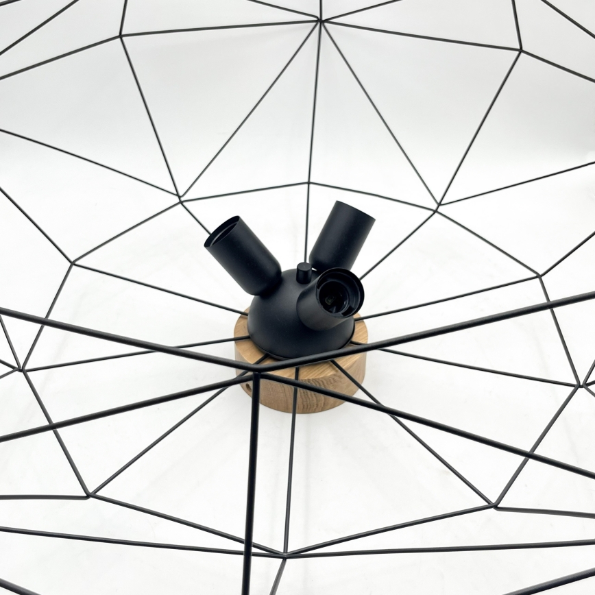 Brilagi - Griestu lampa WOODY BASKET 3xE27/60W/230V Ø 80 cm ozols