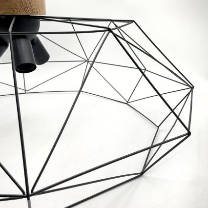 Brilagi - Griestu lampa WOODY BASKET 3xE27/60W/230V Ø 80 cm ozols