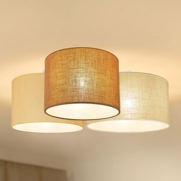 Brilagi - Griestu lampa ZIRNEKLIS 3xE27/15W/230V bēša/krēmkrāsa