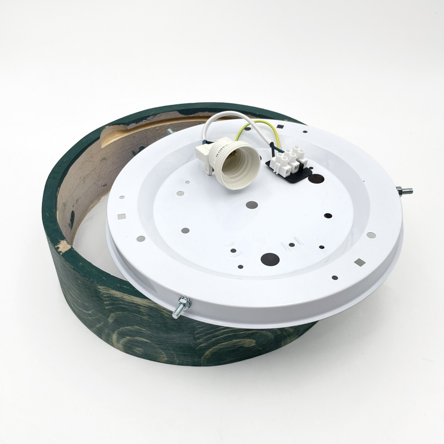 Brilagi - Griestu lukturis PINO 1xE27/15W/230V priede/zaļa Ø 27,5 cm