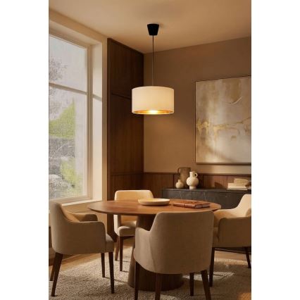 Brilagi - Griestu lustra ar kabeli VELVET 1xE27/60W/230V Ø 40 cm krēmkrāsa/zeltaina