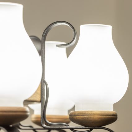 Brilagi - Griestu lustra ROATA ar ķēdi, 8xE14/40W/230V, Ø 70 cm, buk