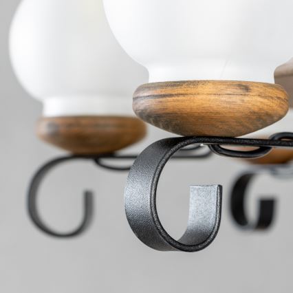 Brilagi - Griestu lustra ROATA ar ķēdi, 8xE14/40W/230V, Ø 70 cm, buk