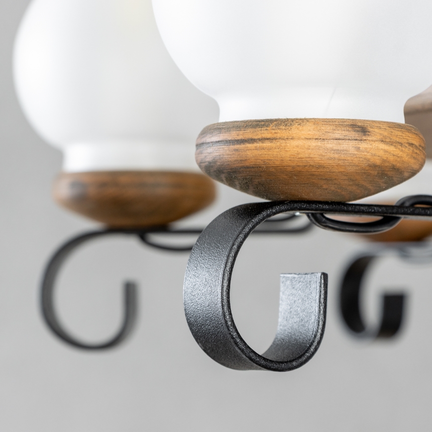 Brilagi - Griestu lustra ROATA ar ķēdi, 8xE14/40W/230V, Ø 70 cm, buk