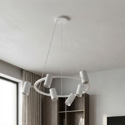 BRILAGI - Griestu lustra uz troses SELE 6xGU10/30W/230V balta