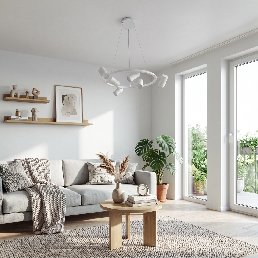 BRILAGI - Griestu lustra uz troses SELE 6xGU10/30W/230V balta