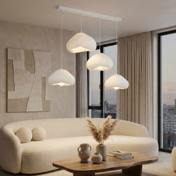 Brilagi - Griestu lustra uz troses WABI SABI 4xE27/40W/230V balta