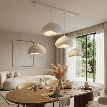 Brilagi - Griestu lustra uz troses WABI SABI 4xE27/40W/230V balta