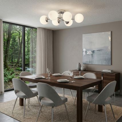 Brilagi - Griestu piestiprināmais lustrs MALONY 6xE14/20W/230V spīdīgs hroms