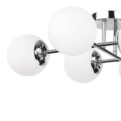 Brilagi - Griestu piestiprināmais lustrs MALONY 6xE14/20W/230V spīdīgs hroms