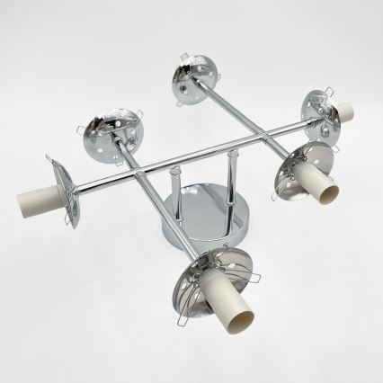Brilagi - Griestu piestiprināmais lustrs MALONY 6xE14/20W/230V spīdīgs hroms