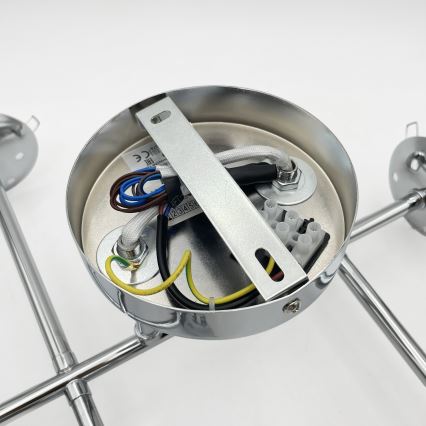 Brilagi - Griestu piestiprināmais lustrs MALONY 6xE14/20W/230V spīdīgs hroms