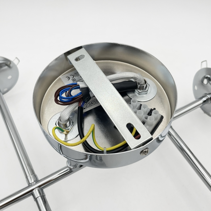 Brilagi - Griestu piestiprināmais lustrs MALONY 6xE14/20W/230V spīdīgs hroms