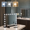 BRILAGI - Grima spogulis ar regulējamu spilgtumu HOLLYWOOD LED/15W/230V CCT + 2x USB 60x50 cm melns