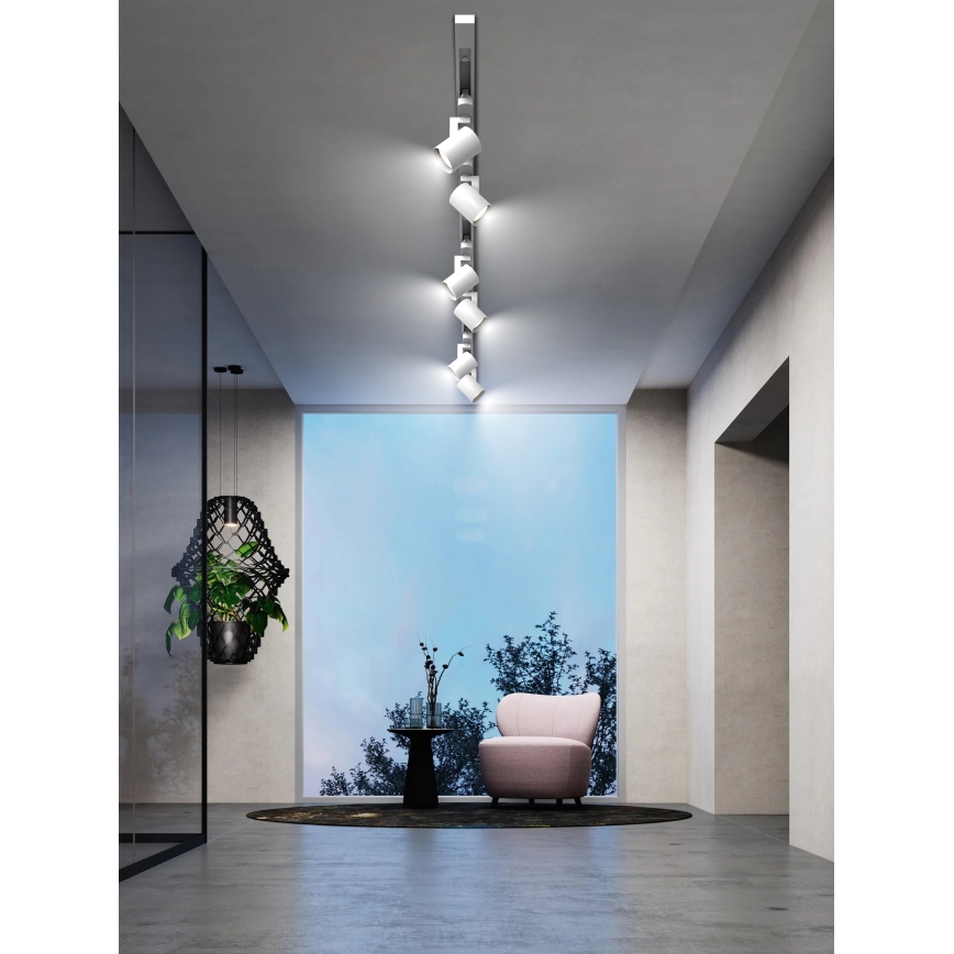 Brilagi - HUSKY sliedes sistēmas virzāmais gaismeklis 6xGU10/10W/230V, balts