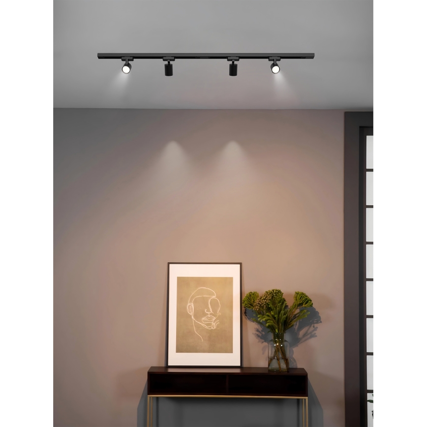 Brilagi - HUSKY sliežu sistēmas virziena gaismeklis 4xGU10/10W/230V, melns