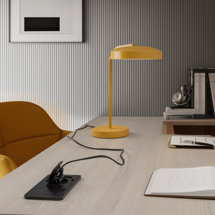 Brilagi - iebūvējama āra grīdas dubultkontaktligzda IP55, melna, taisnstūra