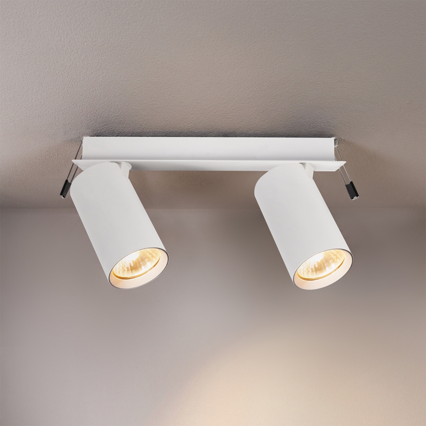 Brilagi - iebūvējamais griestu gaismeklis SELE 2xGU10/30W/230V balts