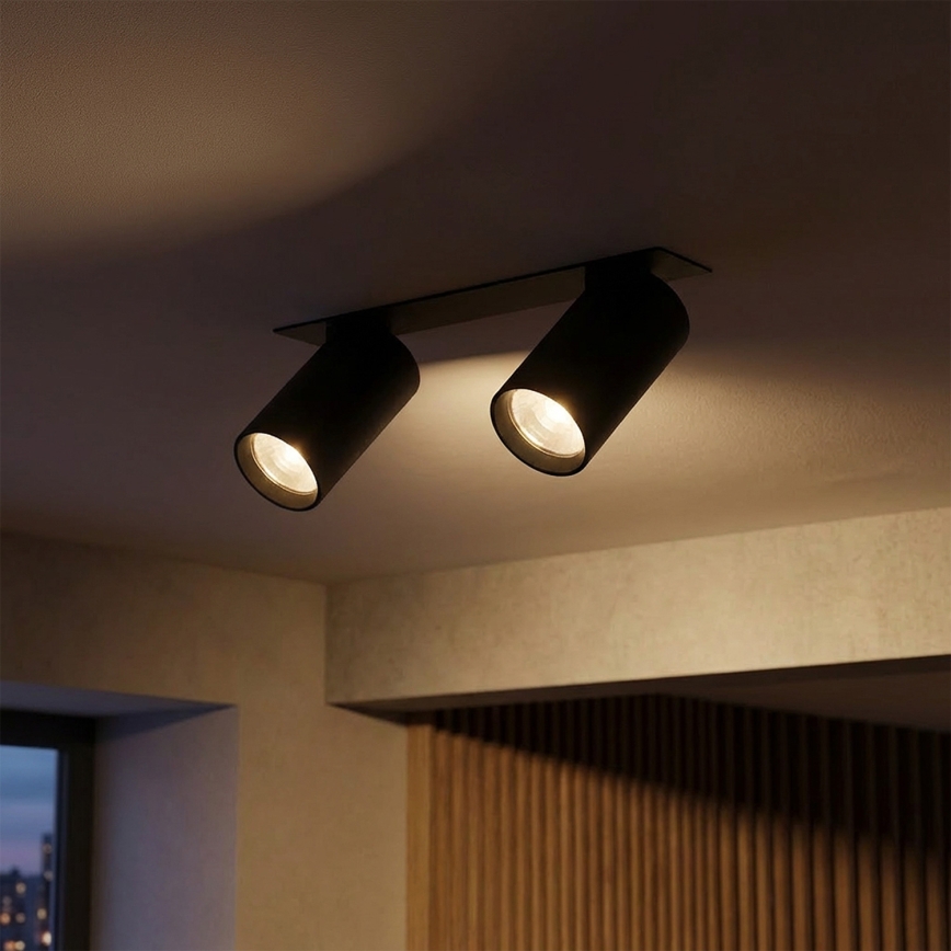 Brilagi - Iebūvējamais griestu gaismeklis SELE 2xGU10/30W/230V melns
