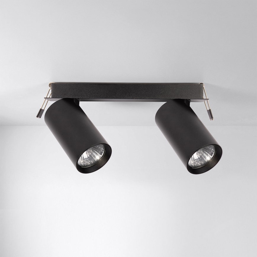 Brilagi - Iebūvējamais griestu gaismeklis SELE 2xGU10/30W/230V melns