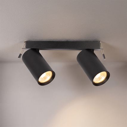 Brilagi - Iebūvējamais griestu gaismeklis SELE 2xGU10/30W/230V melns