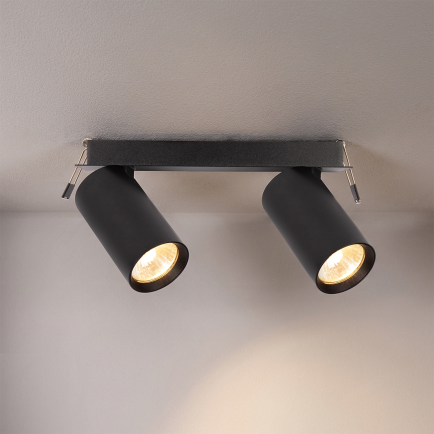 Brilagi - Iebūvējamais griestu gaismeklis SELE 2xGU10/30W/230V melns