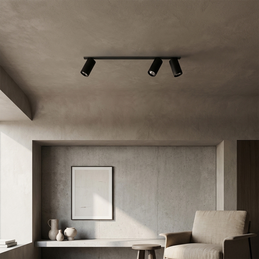 Brilagi - Iebūvējamais griestu gaismeklis SELE 3xGU10/30W/230V, melns