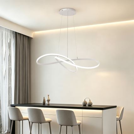 BRILAGI - dimējama LED lustra uz troses INFINITY LED/80W/230V 3000-6000K 80x80 cm balta + tālvadība