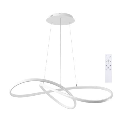 Brilagi - dimējama LED lustra uz troses INFINITY LED/80W/230V 3000-6000K 80x80 cm balta + tālvadība