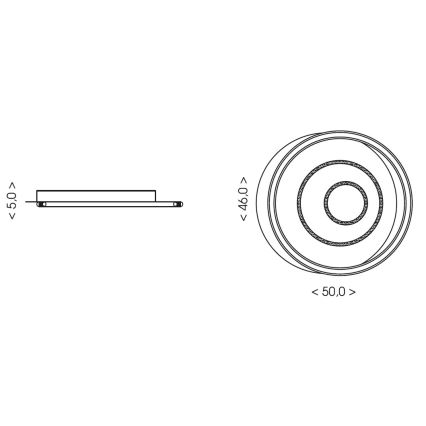 Brilagi - LED dimmējams griestu gaismeklis IRIS LED/83W/230V 3000-6000K 46x50 cm balts + tālvadības pults