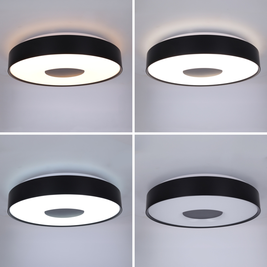 Brilagi - JAMIS LED griestu gaismeklis ar regulējamu spilgtumu LED/48W/230V 3000-6500K Ø 39 cm melns + tālvadības pults