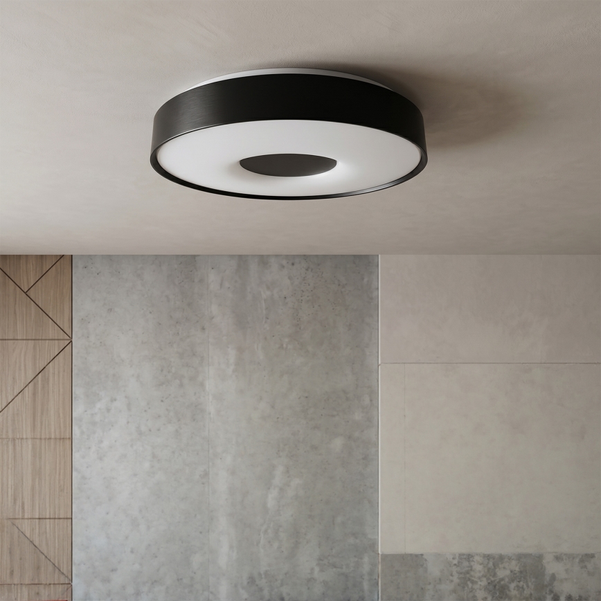 Brilagi - JAMIS LED griestu gaismeklis ar regulējamu spilgtumu LED/48W/230V 3000-6500K Ø 39 cm melns + tālvadības pults