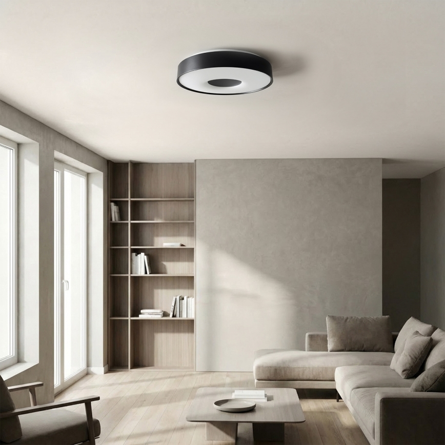 Brilagi - JAMIS LED griestu gaismeklis ar regulējamu spilgtumu LED/48W/230V 3000-6500K Ø 39 cm melns + tālvadības pults