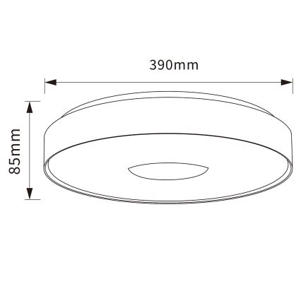 Brilagi - JAMIS LED griestu gaismeklis ar regulējamu spilgtumu LED/48W/230V 3000-6500K Ø 39 cm melns + tālvadības pults