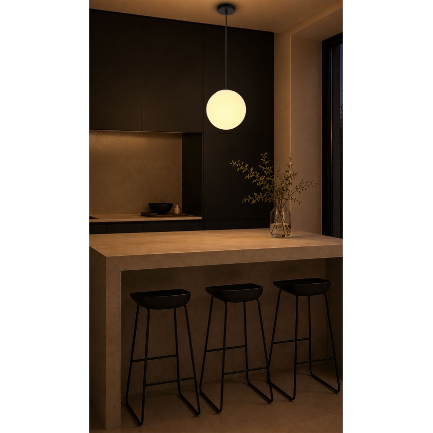 BRILAGI - Karājamā lampa ar vadu POLOS 1xE27/40W/230V diametrs 20 cm melna