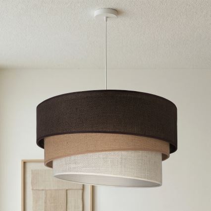 Brilagi - Karājamā lustra uz kabeļa TRIO 3xE27/60W/230V Ø 60 cm brūna/bēša/balta